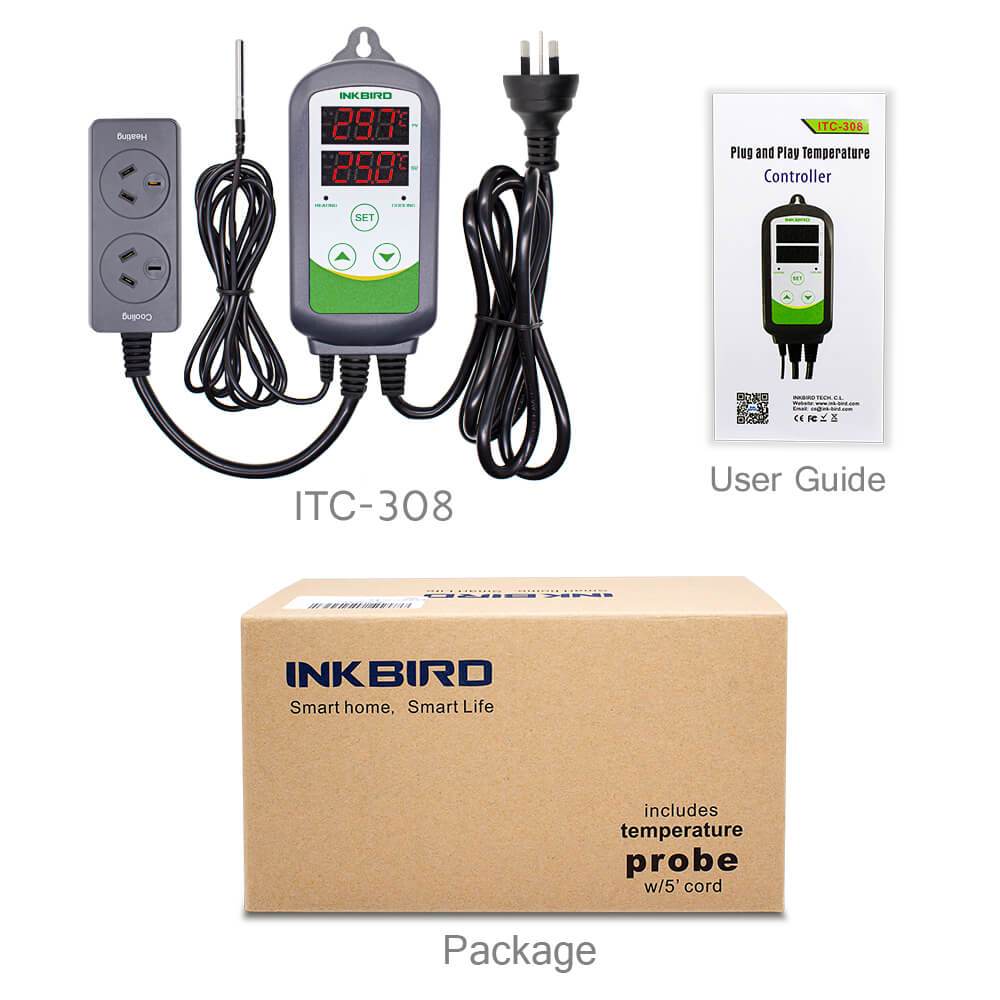 Ink_Bird ITC-308 Temperature controller for mushroom grow kit