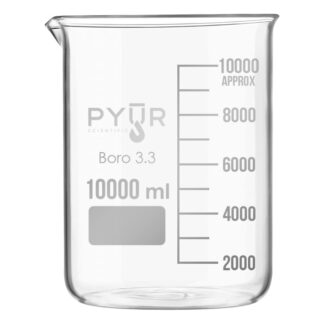 Glass Beaker Low Form with Spout and Graduations – 1000ml