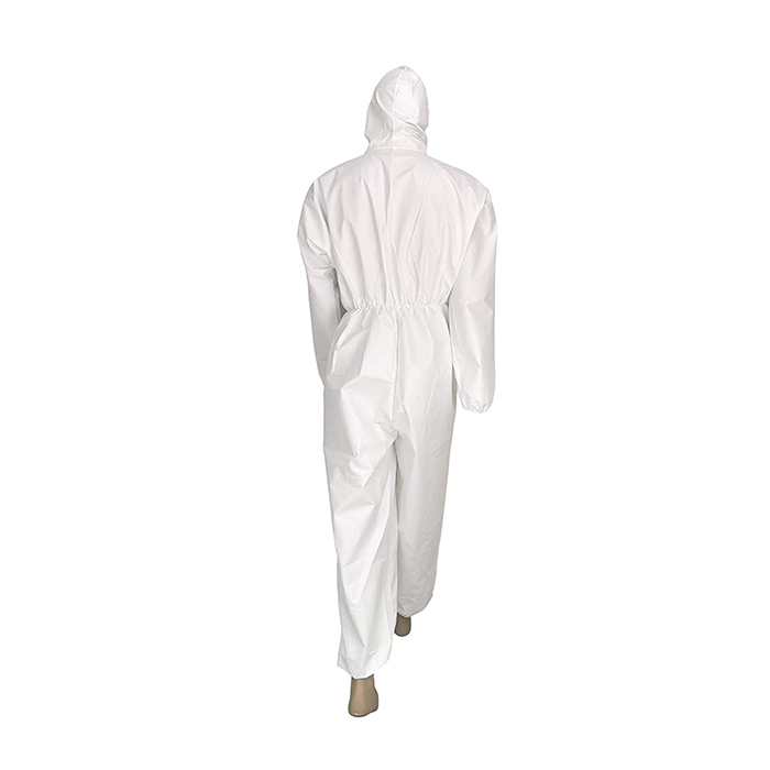 Disposable Isolation Coverall with hood Back View
