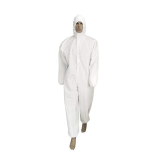 Disposable Isolation Coverall with hood Front View