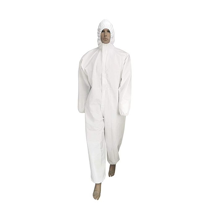 Disposable Isolation Coverall with hood Front View