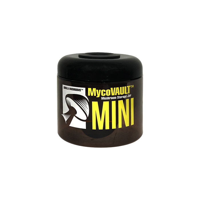 MycoVAULT™ MINI 16oz Amber Storage Jar with Humidity Gauge + 10g Silica Gel Pack