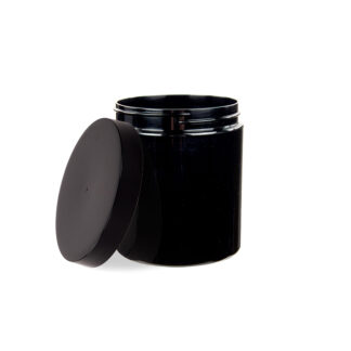 19oz Black PET Straight Sided Jar with 89/400 LID - Mushroom storage jar - Gorilla Mushrooms™ sku68970