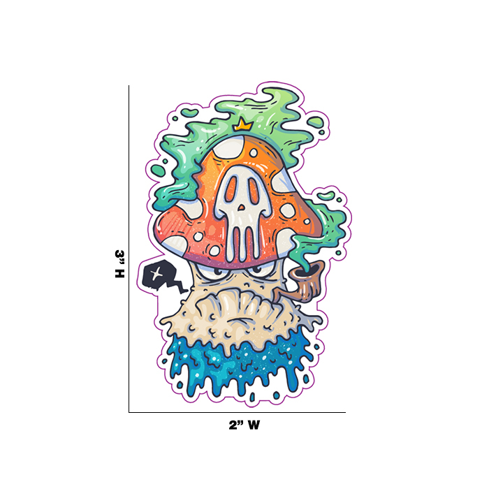 Psilly Mushroom 2" x 3" Sticker - Psilly Gear™ - Gorilla Mushrooms™