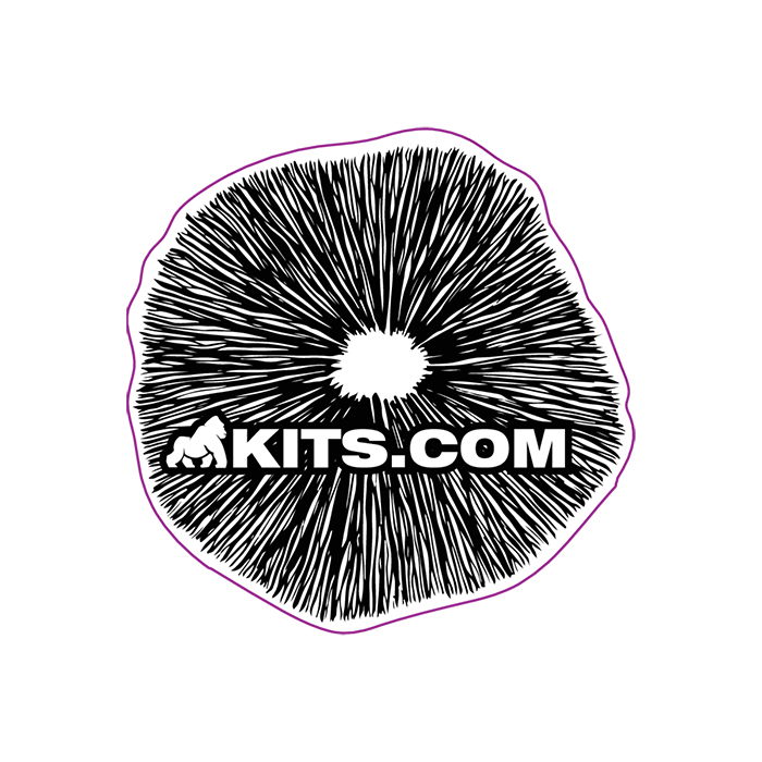 Spore Print Sticker - Black on White - Psilly Gear™ - Gorilla Mushrooms™